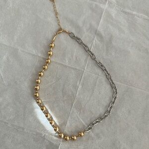 Gold and Silver Chain Necklace